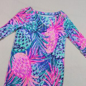 Lilly Pulitzer Girls Sophie UPF 50+ Long Sleeve Dress Sz L 8-10 Gypset Paradise